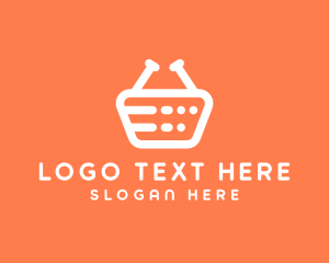 Grocery Shopping Basket Logo