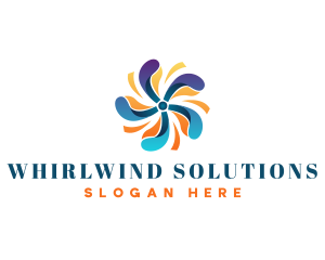 Whirlwind - Propeller Fan Ventilation logo design