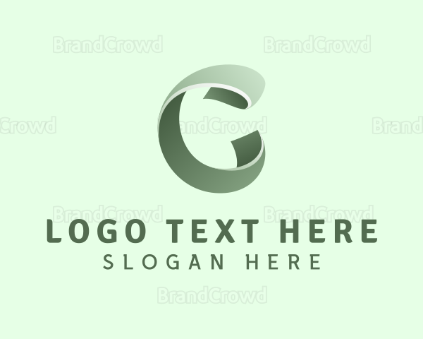 Elegant Ribbon Letter C Logo