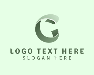 E Commerce - Elegant Ribbon Letter C logo design