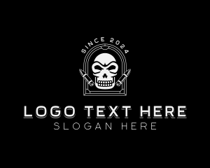 Bullet Skull Militia logo design