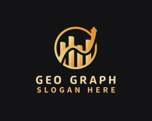 Finance Graph Arrow logo design