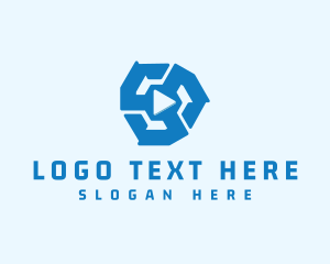 Online - Tech Media Player logo design