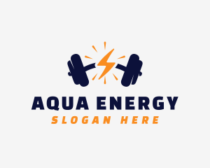 Energy Barbell Weights logo design