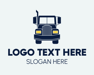 Haulage - Blue Front Truck logo design