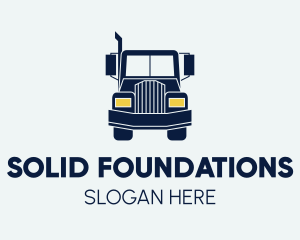 Freight - Blue Front Truck logo design