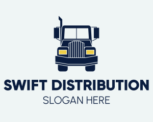 Distribution - Blue Front Truck logo design