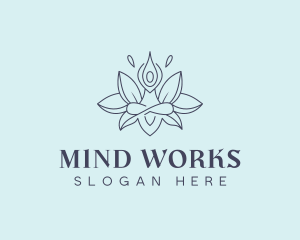 Yoga Chakra Lotus logo design