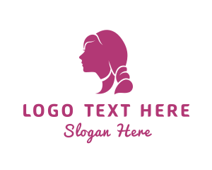 Magenta - Beautiful Woman Hair Stylist logo design