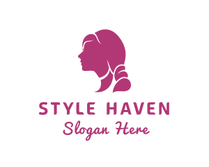 Beautiful - Beautiful Woman Hair Stylist logo design