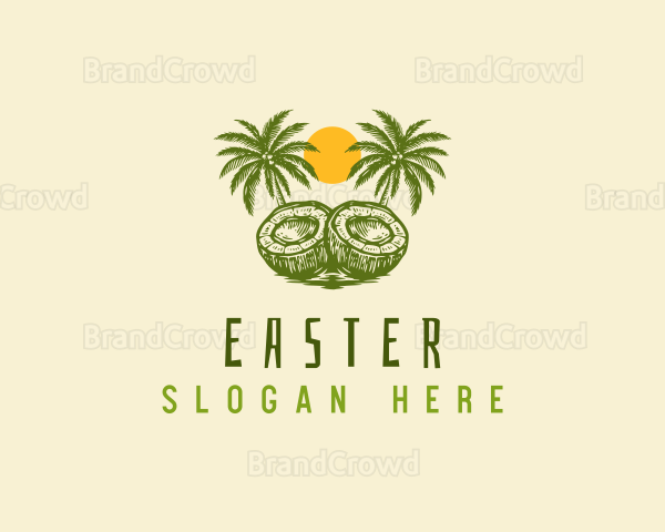 Calm Coconut Tree Logo