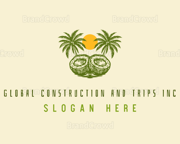 Calm Coconut Tree Logo