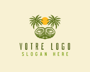 Calm Coconut Tree  Logo