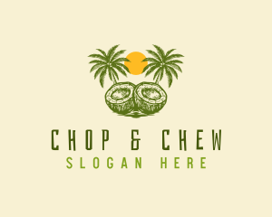 Calm Coconut Tree  Logo