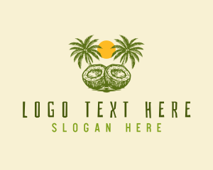 Calm Coconut Tree  Logo