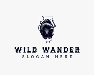 Illinois Wildlife Badger logo design