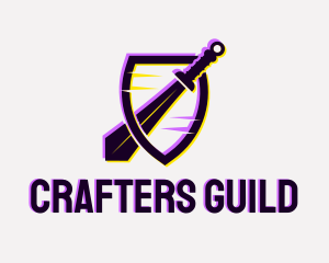 Guild - Cyber Sword Shield logo design