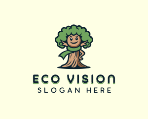 Eco Garden Tree logo design