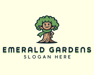 Eco Garden Tree logo design