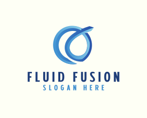 Water Fluid Loop logo design