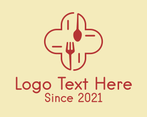 Cutlery - Hospital Canteen Food logo design