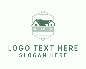 Green - Green House Roof logo design