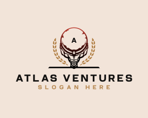 Atlas Man Globe logo design