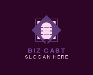 Podcast - Microphone Podcast Radio logo design