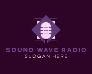Radio - Microphone Podcast Radio logo design