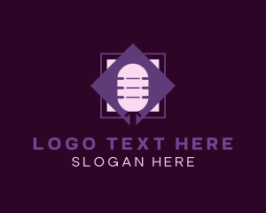 Singer - Microphone Podcast Radio logo design