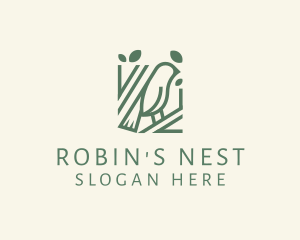 Robin - Bird Robin Tree logo design