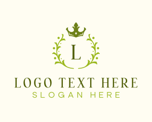 Botique - Luxury Crown Wreath logo design