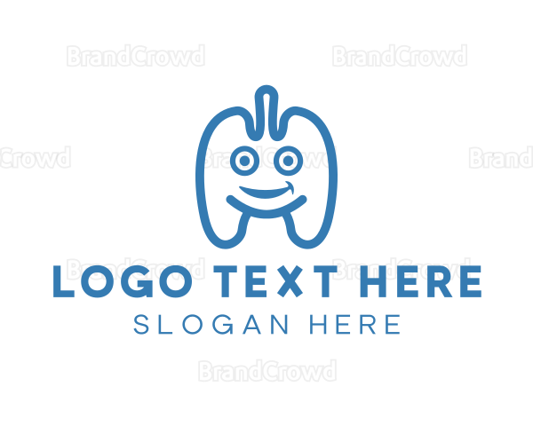 Happy Lung Organ Logo