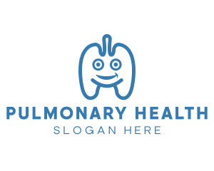 Pulmonary - Happy Lung Organ logo design