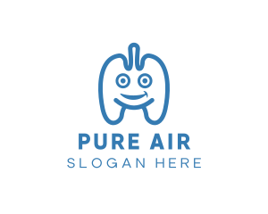 Happy Lung Organ logo design