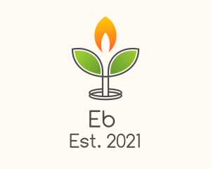 Environment - Sprout Candle Plant logo design