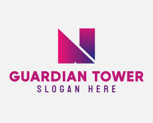 Gradient Letter N logo design