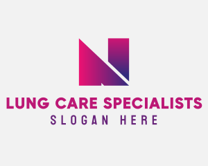 Gradient Letter N logo design