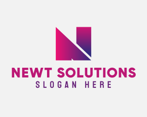 Gradient Letter N logo design