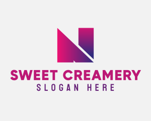 Gradient Letter N logo design