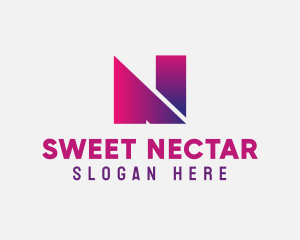 Gradient Letter N logo design