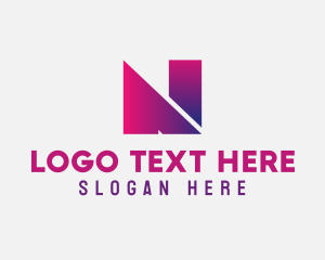 Gradient Letter N logo design