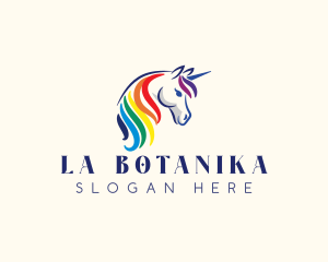 Esport - Unicorn Rainbow Horse logo design