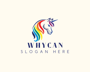 Lgbt - Unicorn Rainbow Horse logo design