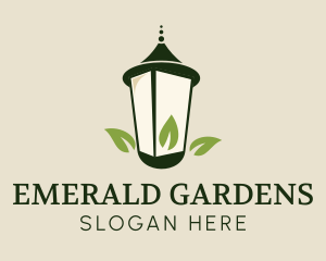 Leaf Lamp Garden Lighting logo design