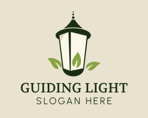 Leaf Lamp Garden Lighting logo design