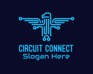 Circuit - Blue Eagle Electrical Circuit logo design