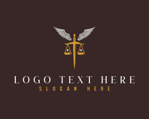 Lawyer - Justice Scale Sword logo design