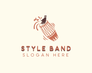 Conga African Drum logo design