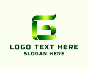 Ribbon - Green Wellness Letter A logo design